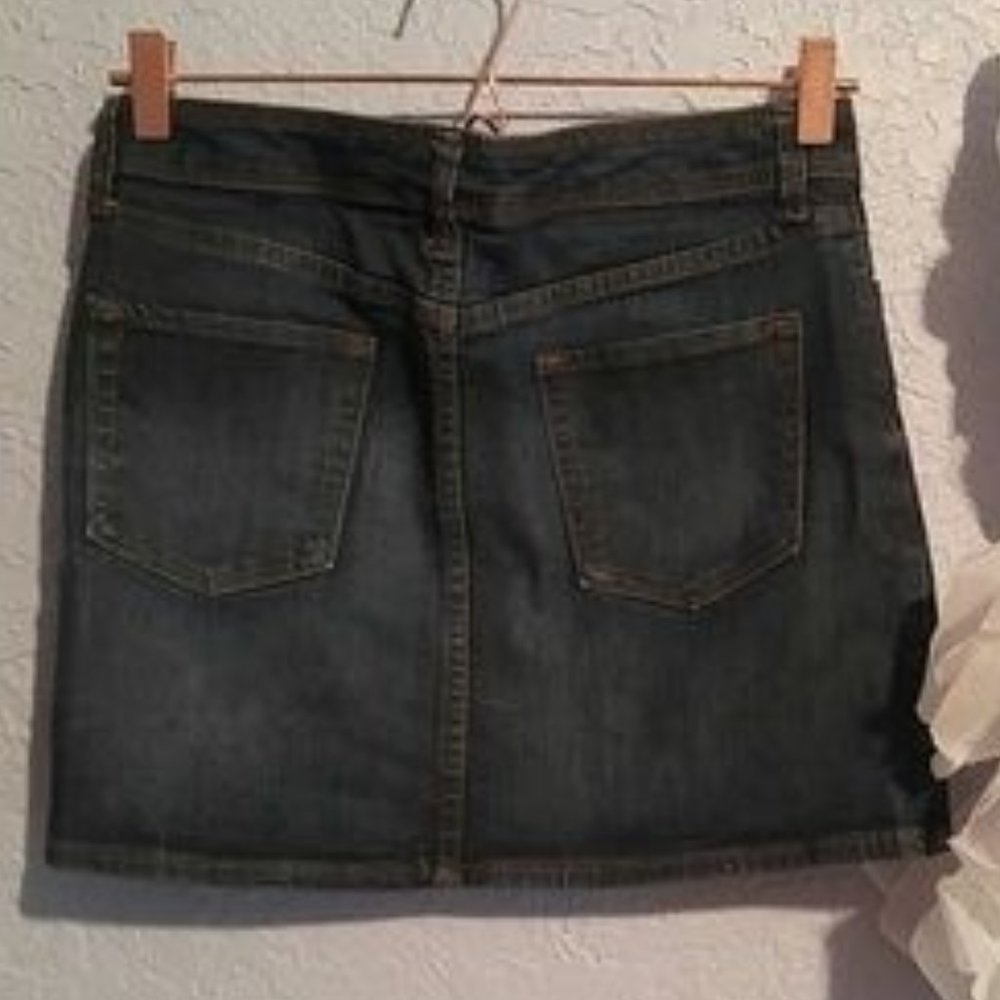 GAP Cotton Spandex A-line, Denim Skirt SZ 4 - Picture 6 of 6